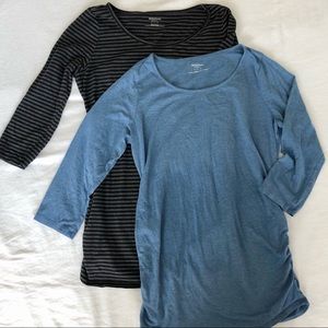 Set of two Motherhood Maternity 3/4 sleeve tops